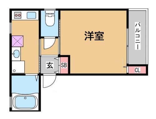 神戸市長田区梅ケ香町(JR山陽本線兵庫駅)のアパート賃貸物件 間取画像