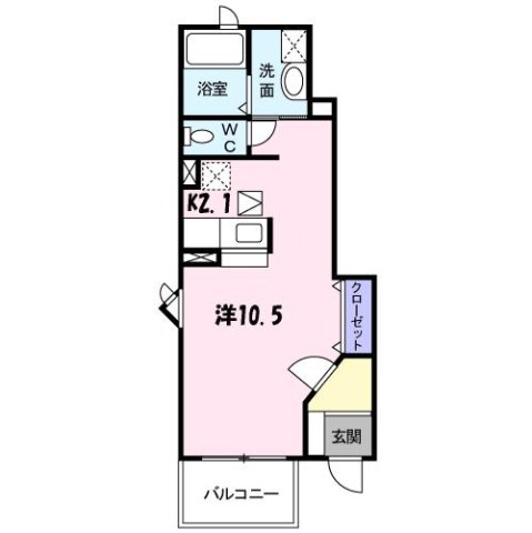 神戸市西区玉津町高津橋(JR山陽本線明石駅)のアパート賃貸物件 間取画像
