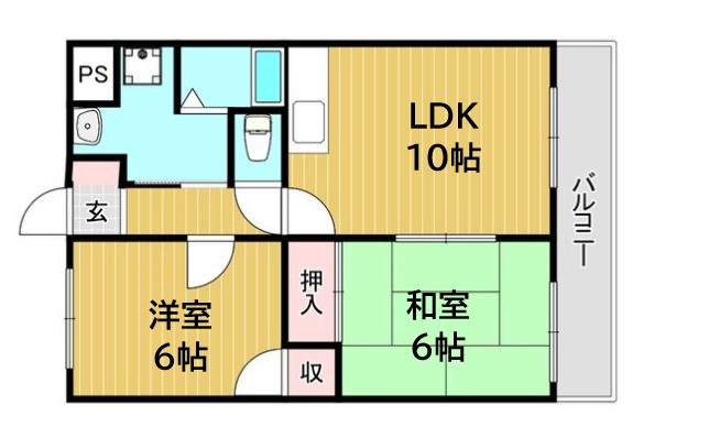 神戸市須磨区行幸町(山陽電鉄線月見山駅)のマンション賃貸物件 間取画像