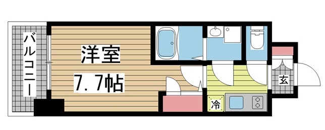 神戸市兵庫区駅前通(JR山陽本線兵庫駅)のマンション賃貸物件 間取画像