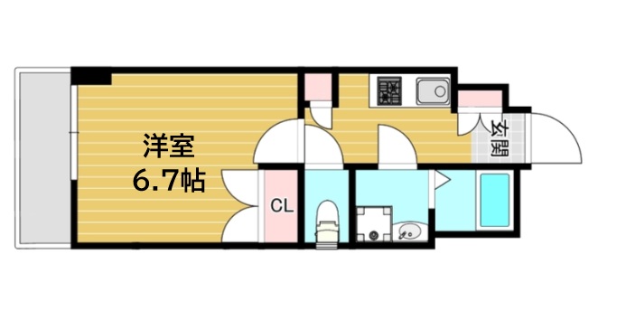 神戸市兵庫区塚本通(JR山陽本線兵庫駅)のマンション賃貸物件 間取画像