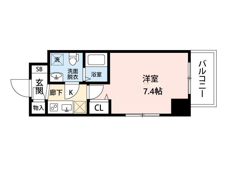 神戸市中央区花隈町(JR東海道本線(近畿)元町駅)のマンション賃貸物件 間取画像