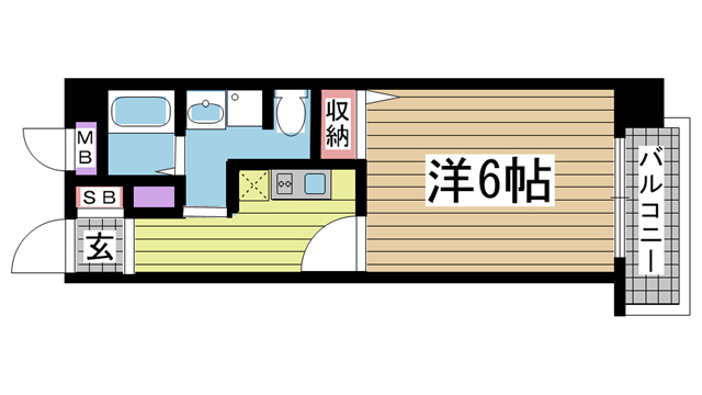 神戸市中央区国香通(阪急神戸線春日野道駅)のマンション賃貸物件 間取画像