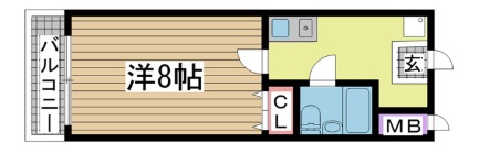 神戸市兵庫区小河通(JR山陽本線兵庫駅)のマンション賃貸物件 間取画像