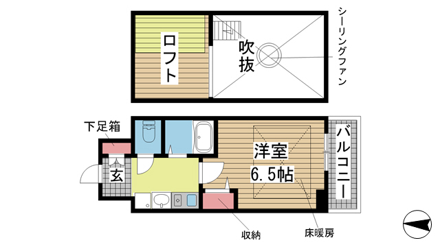 神戸市中央区下山手通(神戸市営地下鉄線大倉山駅)のマンション賃貸物件 間取画像