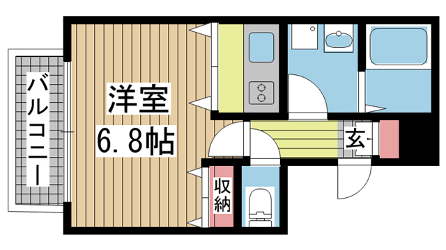 神戸市中央区八幡通(JR東海道本線(近畿)三ノ宮駅)のマンション賃貸物件 間取画像