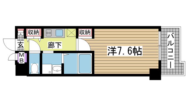 神戸市灘区岩屋北町(JR東海道本線(近畿)灘駅)のマンション賃貸物件 間取画像