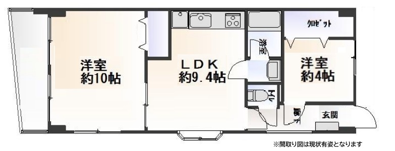 神戸市須磨区桜木町(山陽電鉄線月見山駅)のマンション賃貸物件 間取画像