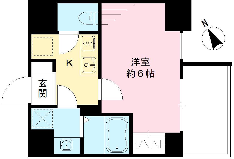 神戸市兵庫区永沢町(神戸高速線新開地駅)のマンション賃貸物件 間取画像