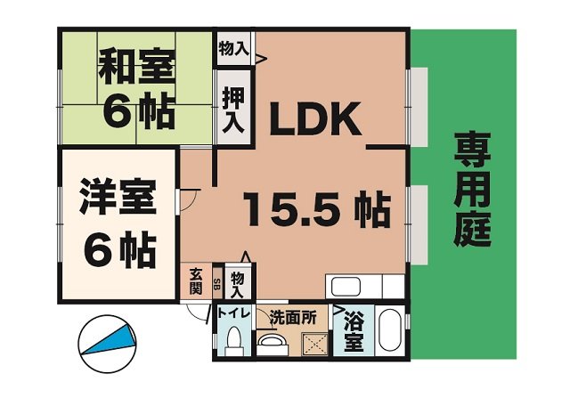 神戸市西区宮下(JR山陽本線明石駅)のアパート賃貸物件 間取画像