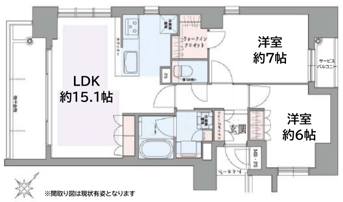 神戸市中央区栄町通(神戸市営地下鉄海岸線みなと元町駅)のマンション賃貸物件 間取画像