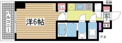 神戸市兵庫区東出町(JR東海道本線(近畿)神戸駅)のマンション賃貸物件 間取画像