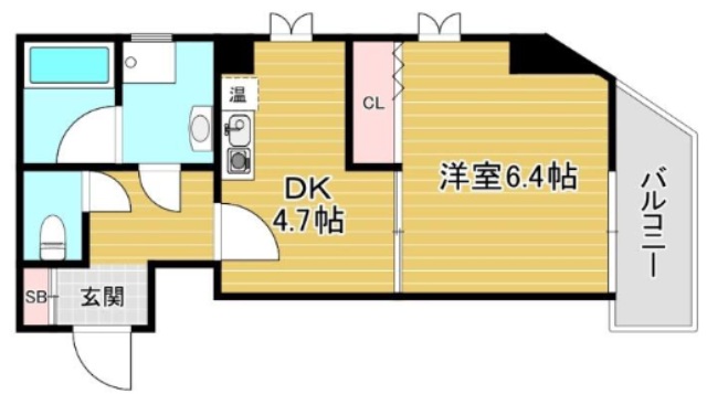 神戸市中央区熊内町(神戸市営地下鉄線新神戸駅)のマンション賃貸物件 間取画像