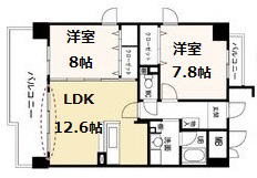 神戸市垂水区川原(JR山陽本線垂水駅)のマンション賃貸物件 間取画像