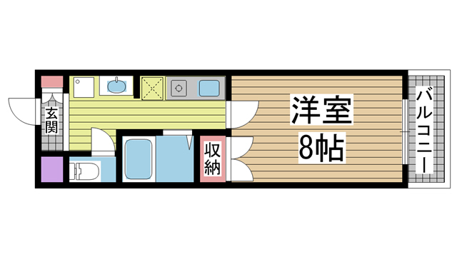 神戸市東灘区森南町(JR東海道本線(近畿)甲南山手駅)のマンション賃貸物件 間取画像