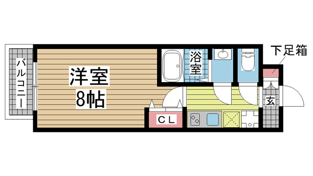神戸市兵庫区西出町(JR東海道本線(近畿)神戸駅)のマンション賃貸物件 間取画像