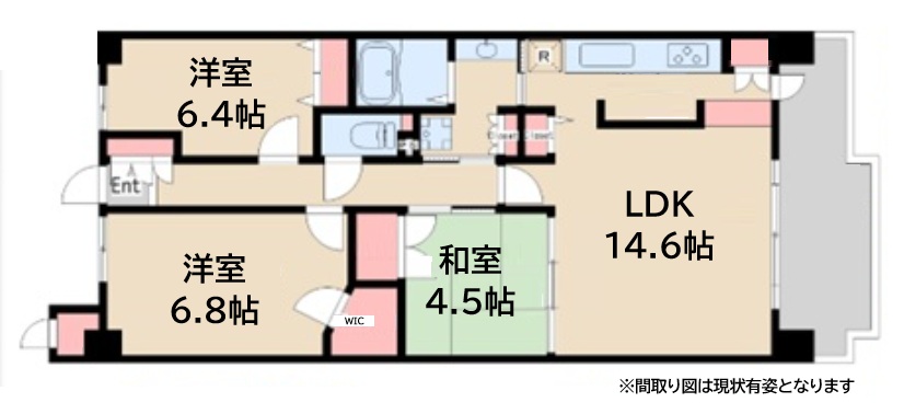 神戸市須磨区多井畑南町(神戸市営地下鉄線妙法寺駅)のマンション賃貸物件 間取画像