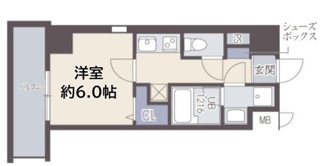 神戸市須磨区戎町(山陽電鉄線板宿駅)のマンション賃貸物件 間取画像