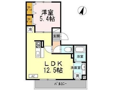 神戸市北区谷上南町(神戸電鉄有馬線谷上駅)のアパート賃貸物件 間取画像