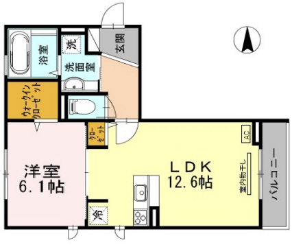 神戸市北区谷上東町(神戸地下鉄北神線谷上駅)のアパート賃貸物件 間取画像