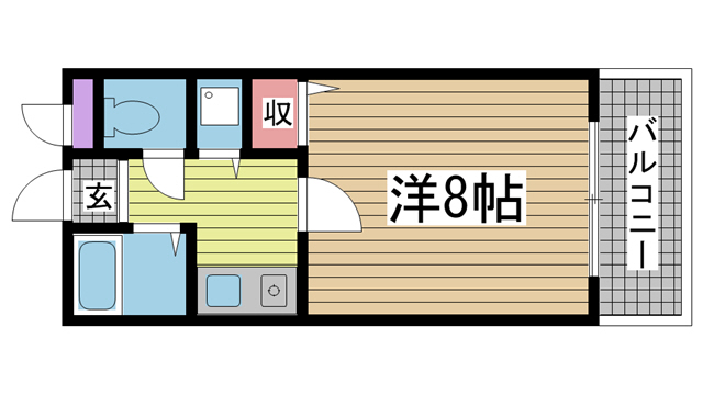 神戸市灘区岩屋北町(JR東海道本線(近畿)灘駅)のマンション賃貸物件 間取画像
