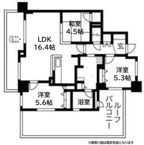 神戸市東灘区青木(阪神本線青木駅)のマンション賃貸物件 間取画像