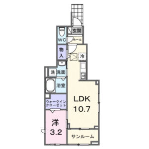 神戸市北区鈴蘭台西町(神戸電鉄粟生線鈴蘭台西口駅)のアパート賃貸物件 間取画像
