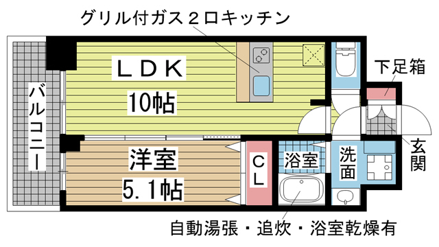 神戸市兵庫区駅南通(JR山陽本線兵庫駅)のマンション賃貸物件 間取画像