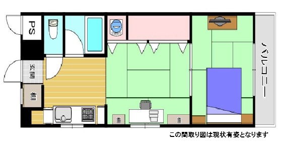 神戸市兵庫区永沢町(神戸高速線新開地駅)のマンション賃貸物件 間取画像