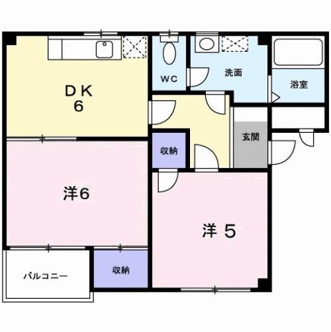 神戸市須磨区大田町(神戸市営地下鉄線板宿駅)のアパート賃貸物件 間取画像