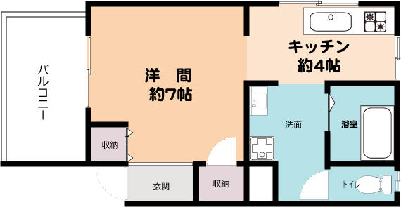 神戸市中央区山本通(神戸市営地下鉄線県庁前駅)のマンション賃貸物件 間取画像