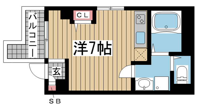 神戸市中央区雲井通(JR東海道本線(近畿)三ノ宮駅)のマンション賃貸物件 間取画像