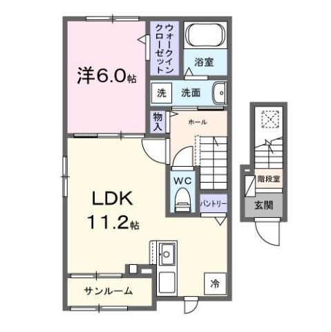 神戸市西区長畑町(JR山陽本線明石駅)のアパート賃貸物件 間取画像