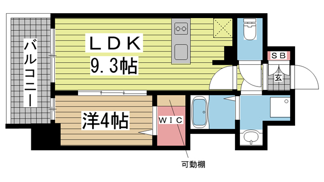 神戸市中央区国香通(JR東海道本線(近畿)三ノ宮駅)のマンション賃貸物件 間取画像