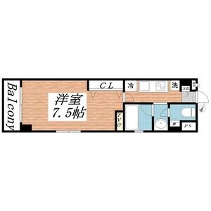 神戸市兵庫区上沢通(神戸電鉄有馬線湊川駅)のマンション賃貸物件 間取画像