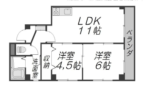 神戸市灘区大石南町(阪神本線大石駅)のマンション賃貸物件 間取画像