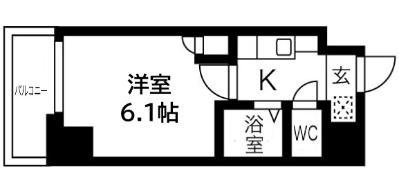 神戸市中央区生田町(JR東海道本線(近畿)三ノ宮駅)のマンション賃貸物件 間取画像