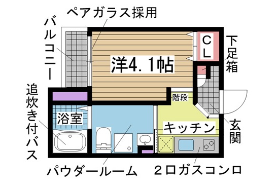 神戸市垂水区西舞子(山陽電鉄線西舞子駅)のアパート賃貸物件 間取画像