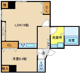 神戸市須磨区寺田町(山陽電鉄線板宿駅)のマンション賃貸物件 間取画像