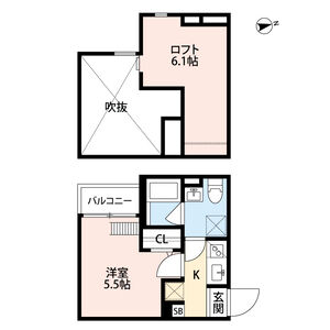 神戸市兵庫区切戸町(JR山陽本線兵庫駅)のアパート賃貸物件 間取画像