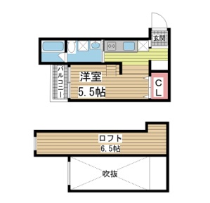 神戸市須磨区小寺町(JR山陽本線鷹取駅)のアパート賃貸物件 間取画像