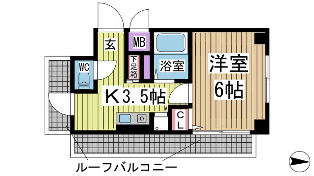 神戸市中央区北長狭通(JR東海道本線(近畿)元町駅)のマンション賃貸物件 間取画像