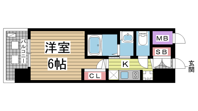 神戸市中央区下山手通(神戸市営地下鉄線大倉山駅)のマンション賃貸物件 間取画像