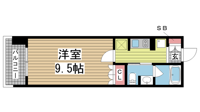 神戸市中央区八幡通(JR東海道本線(近畿)三ノ宮駅)のマンション賃貸物件 間取画像