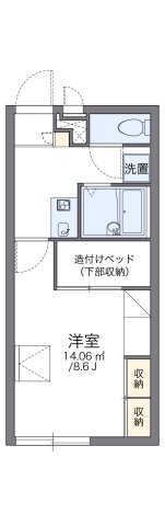 神戸市兵庫区湊川町(神戸電鉄有馬線湊川駅)のアパート賃貸物件 間取画像