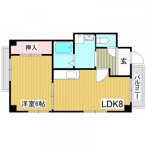 神戸市長田区野田町(神戸市営地下鉄海岸線駒ヶ林駅)のマンション賃貸物件 間取画像