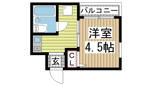 神戸市中央区元町通(JR東海道本線(近畿)元町駅)のマンション賃貸物件 間取画像
