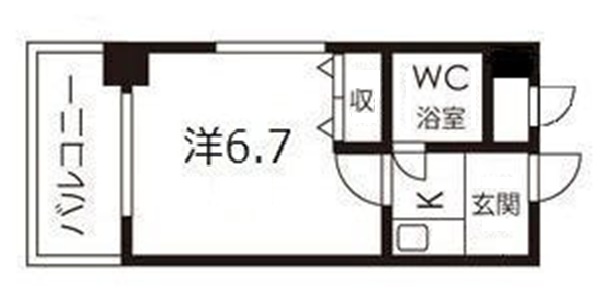神戸市中央区筒井町(阪急神戸線春日野道駅)のマンション賃貸物件 間取画像