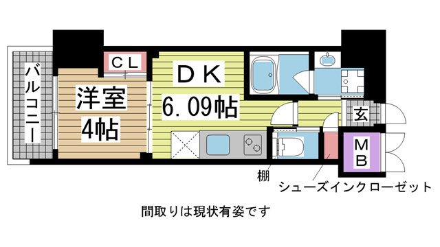 神戸市中央区日暮通(JR東海道本線(近畿)三ノ宮駅)のマンション賃貸物件 間取画像