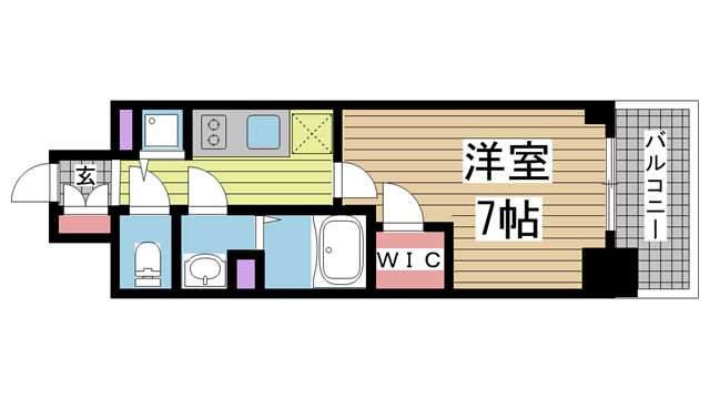 神戸市中央区中町通(JR東海道本線(近畿)神戸駅)のマンション賃貸物件 間取画像